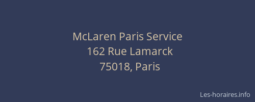 McLaren Paris Service