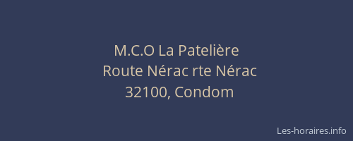 M.C.O La Patelière