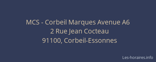 MCS - Corbeil Marques Avenue A6