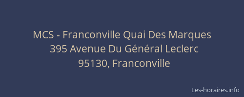 MCS - Franconville Quai Des Marques