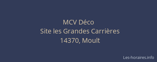 MCV D&eacute;co