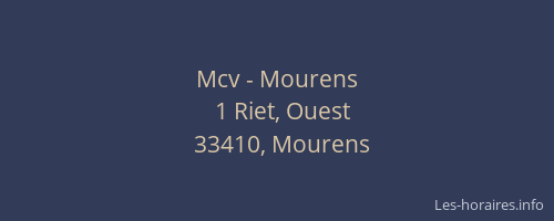 Mcv - Mourens