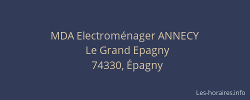 MDA Electroménager ANNECY