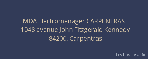 MDA Electroménager CARPENTRAS