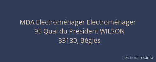 MDA Electrom&eacute;nager Electrom&eacute;nager
