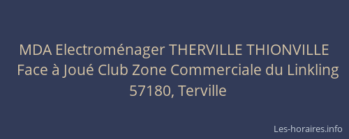 MDA Electrom&eacute;nager THERVILLE THIONVILLE