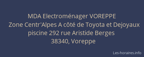 MDA Electrom&eacute;nager VOREPPE