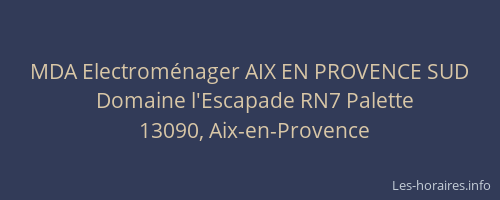 MDA Electroménager AIX EN PROVENCE SUD