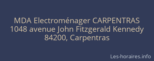 MDA Electroménager CARPENTRAS