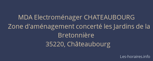 MDA Electroménager CHATEAUBOURG