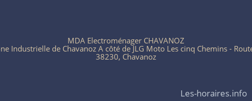 MDA Electroménager CHAVANOZ