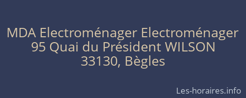 MDA Electroménager Electroménager