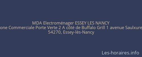 MDA Electroménager ESSEY LES NANCY