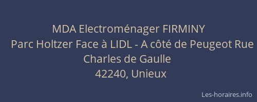 MDA Electroménager FIRMINY