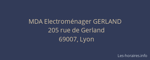 MDA Electroménager GERLAND