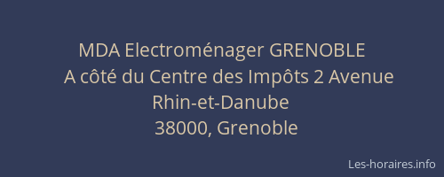 MDA Electroménager GRENOBLE