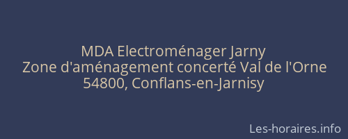 MDA Electroménager Jarny