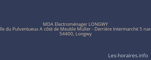 MDA Electroménager LONGWY