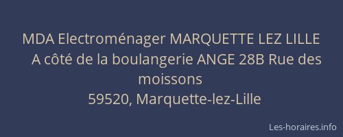 MDA Electroménager MARQUETTE LEZ LILLE