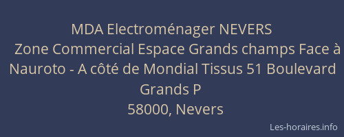 MDA Electroménager NEVERS