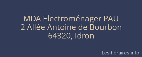 MDA Electroménager PAU