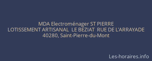 MDA Electroménager ST PIERRE