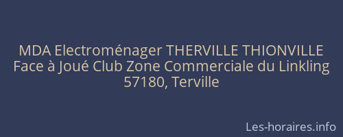 MDA Electroménager THERVILLE THIONVILLE
