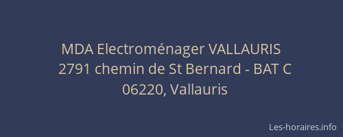 MDA Electroménager VALLAURIS
