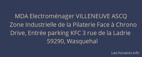 MDA Electroménager VILLENEUVE ASCQ