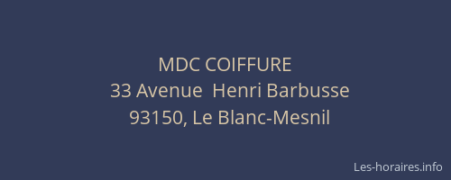 MDC COIFFURE