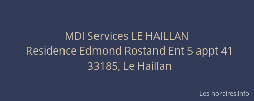 MDI Services LE HAILLAN
