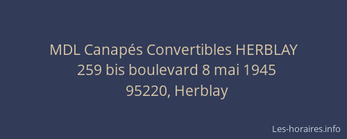 MDL Canapés Convertibles HERBLAY