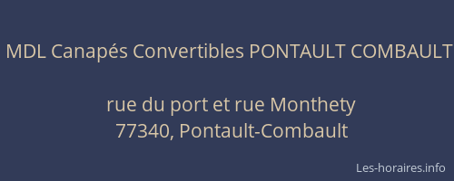 MDL Canapés Convertibles PONTAULT COMBAULT