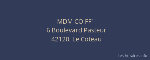 MDM COIFF'