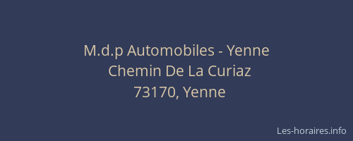 M.d.p Automobiles - Yenne