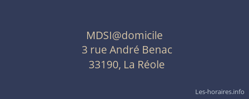 MDSI@domicile