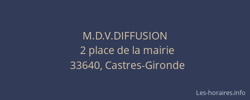 M.D.V.DIFFUSION