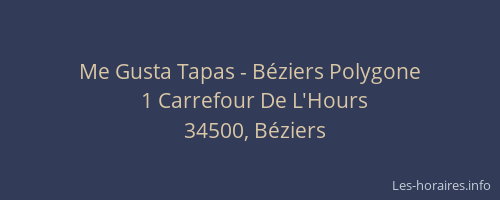 Me Gusta Tapas - Béziers Polygone
