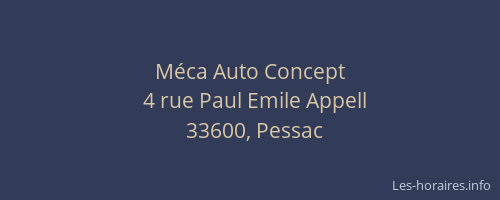M&eacute;ca Auto Concept