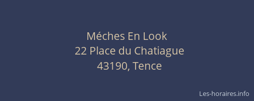 M&eacute;ches En Look