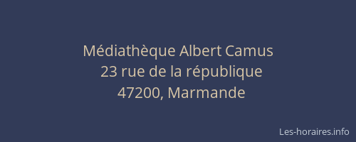 Médiathèque Albert Camus