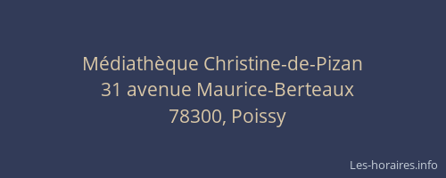 M&eacute;diath&egrave;que Christine-de-Pizan