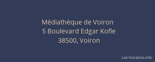 M&eacute;diath&egrave;que de Voiron