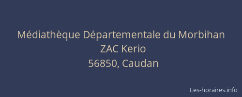 M&eacute;diath&egrave;que D&eacute;partementale du Morbihan