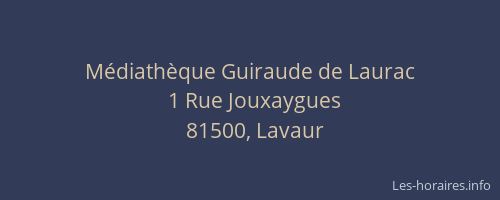 Médiathèque Guiraude de Laurac