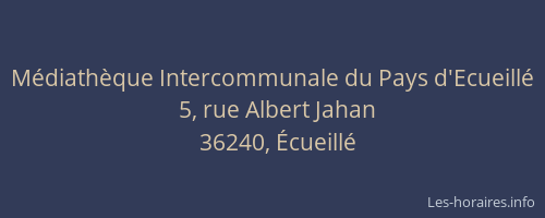 M&eacute;diath&egrave;que Intercommunale du Pays d'Ecueill&eacute;