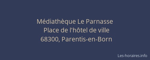 M&eacute;diath&egrave;que Le Parnasse