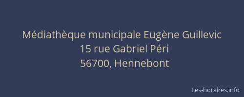 M&eacute;diath&egrave;que municipale Eug&egrave;ne Guillevic