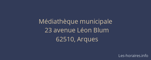 M&eacute;diath&egrave;que municipale