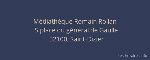 Médiathèque Romain Rollan